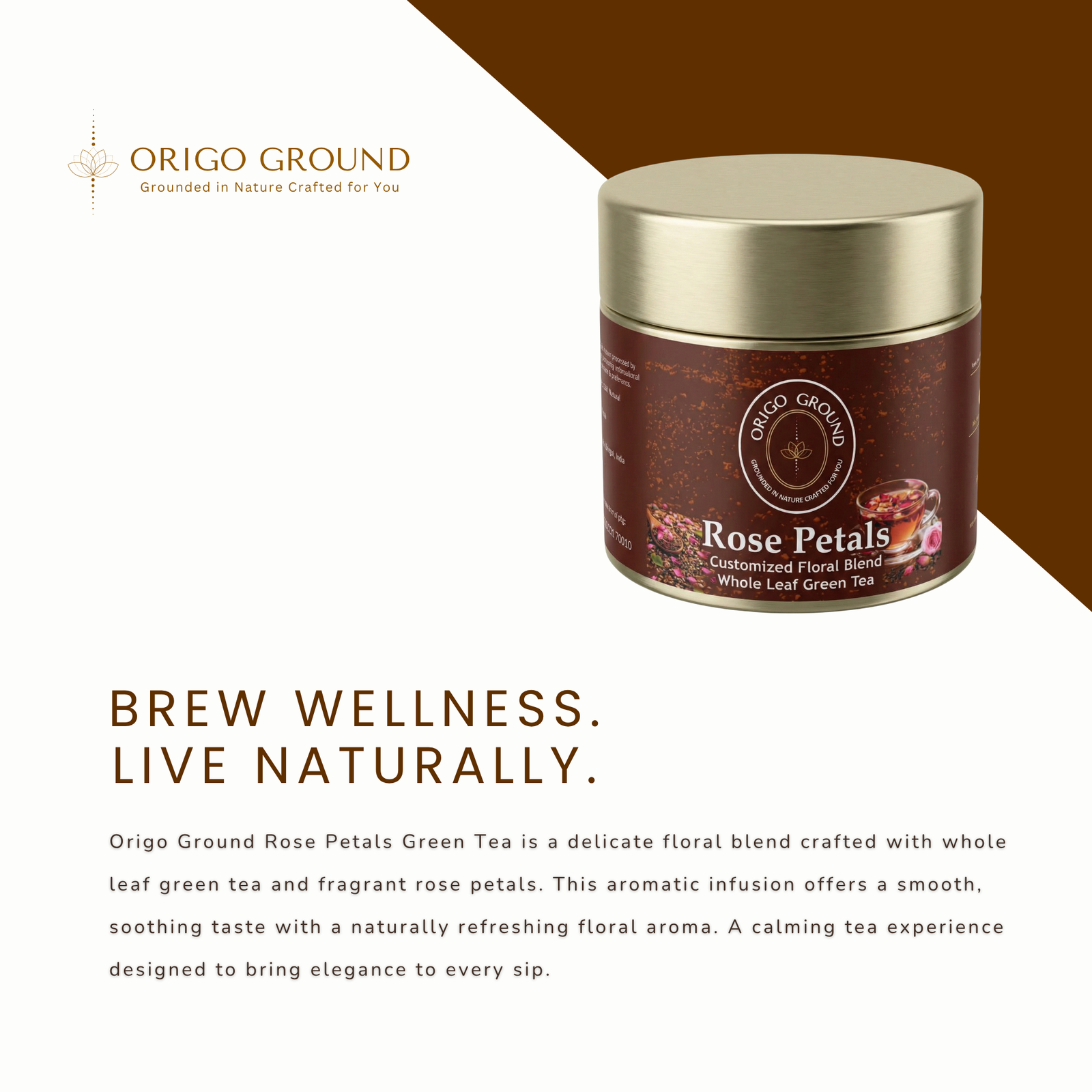 Origo Ground Rose Petals Green Tea - Image 4