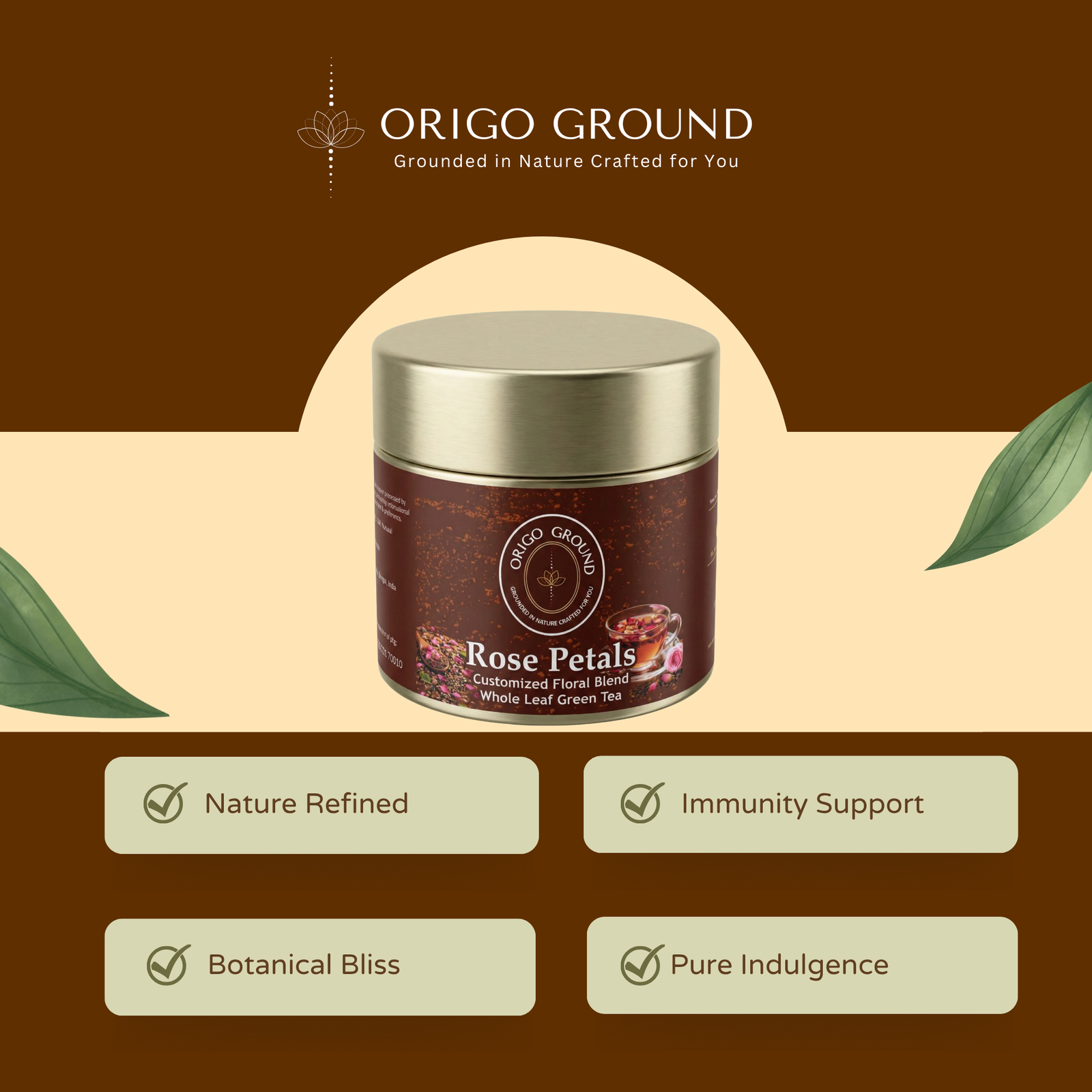 Origo Ground Rose Petals Green Tea - Image 6