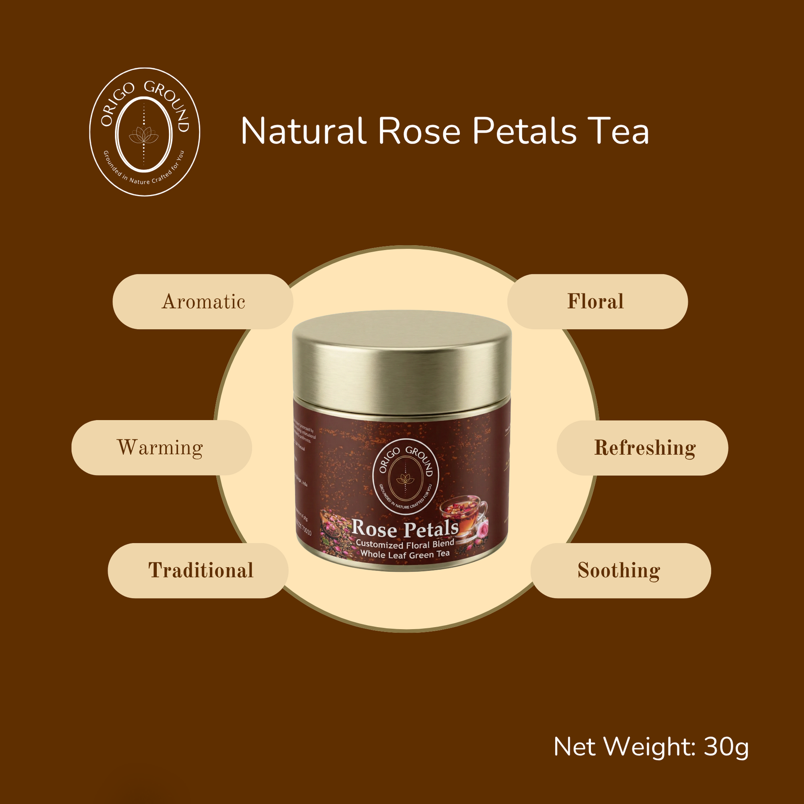 Origo Ground Rose Petals Green Tea - Image 7