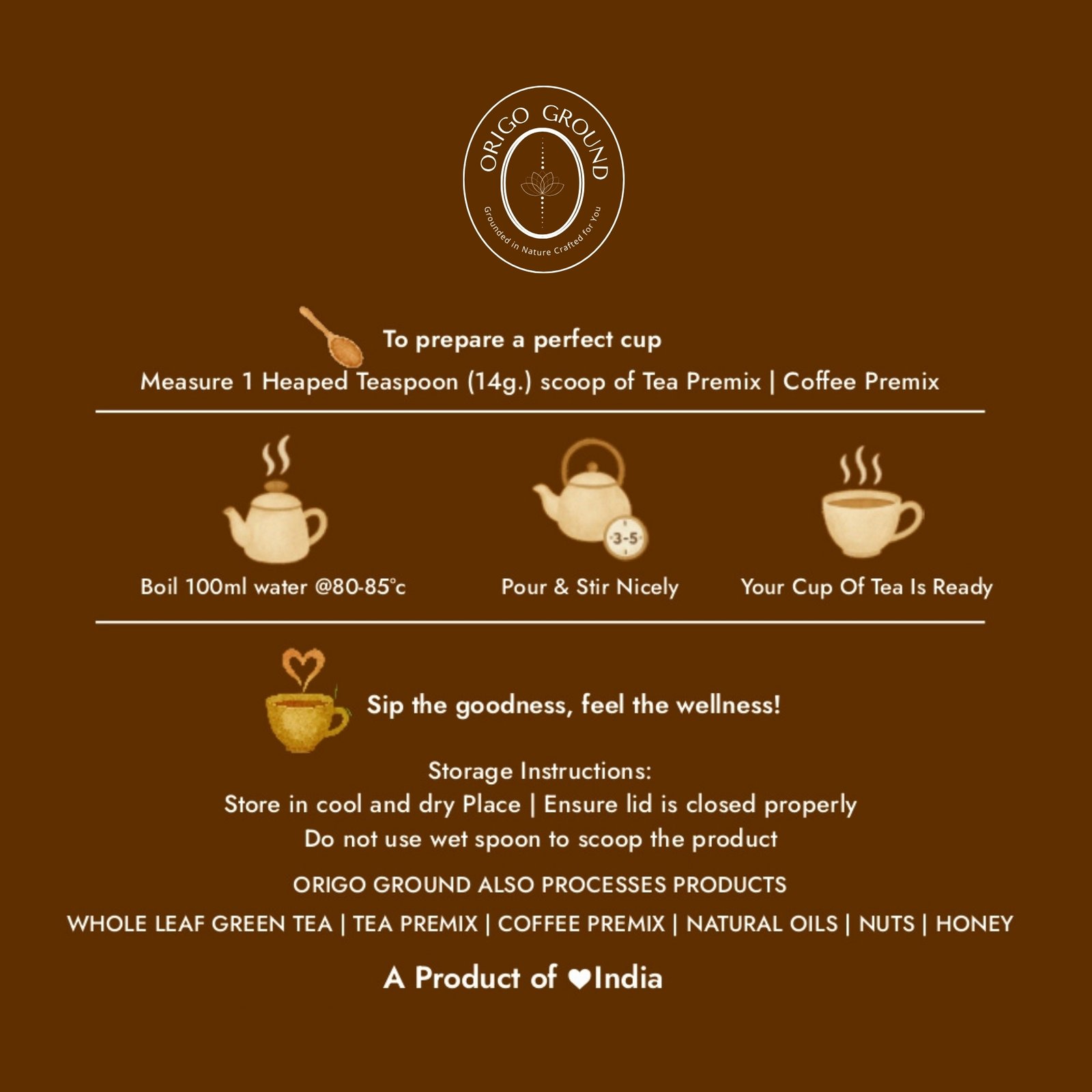 Origo Ground Cappuccino Premix Coffee - Image 3