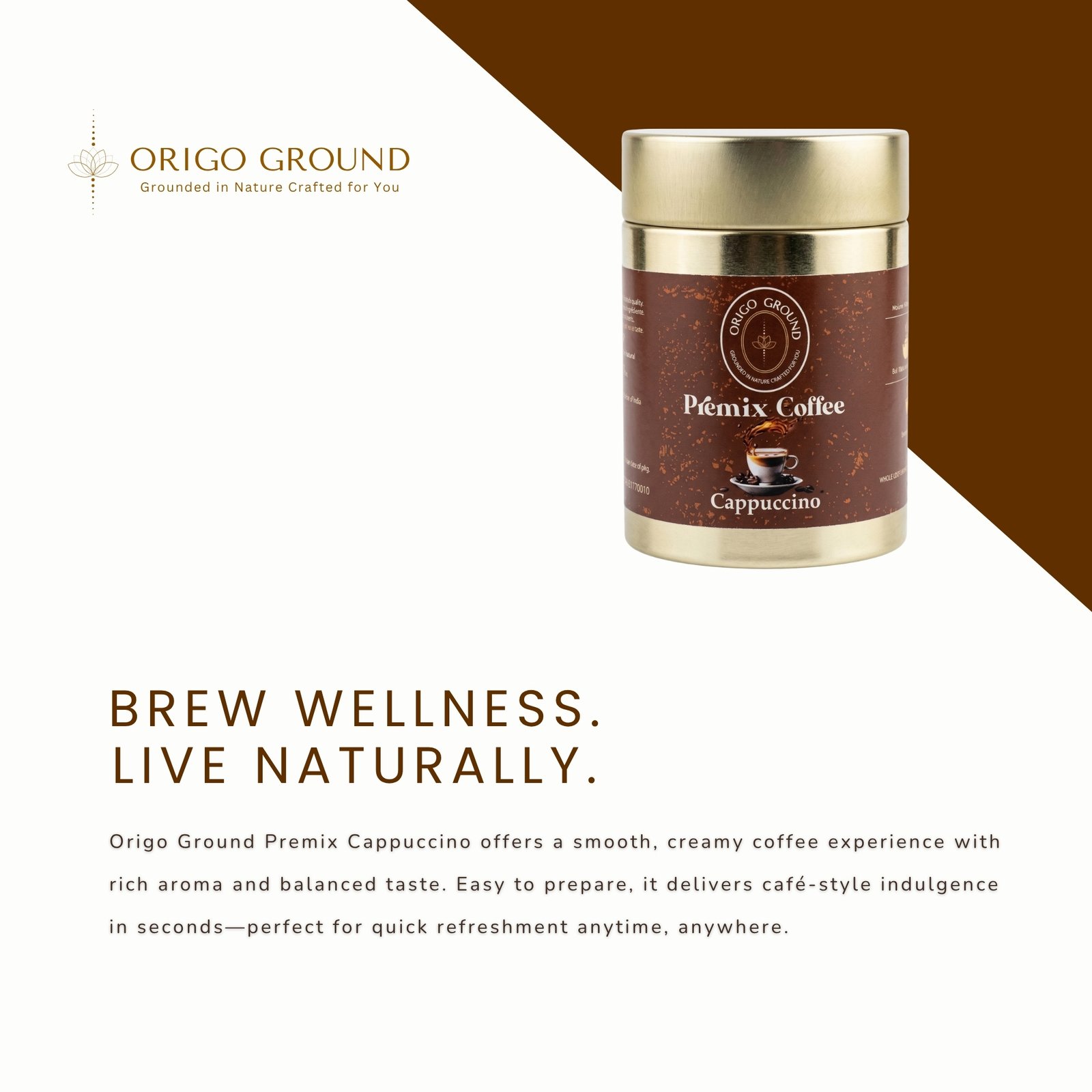 Origo Ground Cappuccino Premix Coffee - Image 4