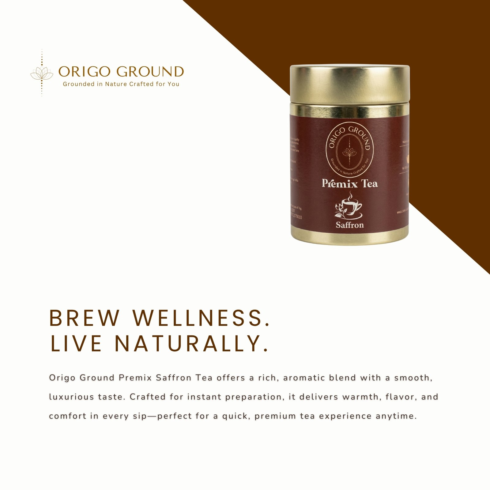 Origo Ground Saffron Premix Tea Powder - Image 4
