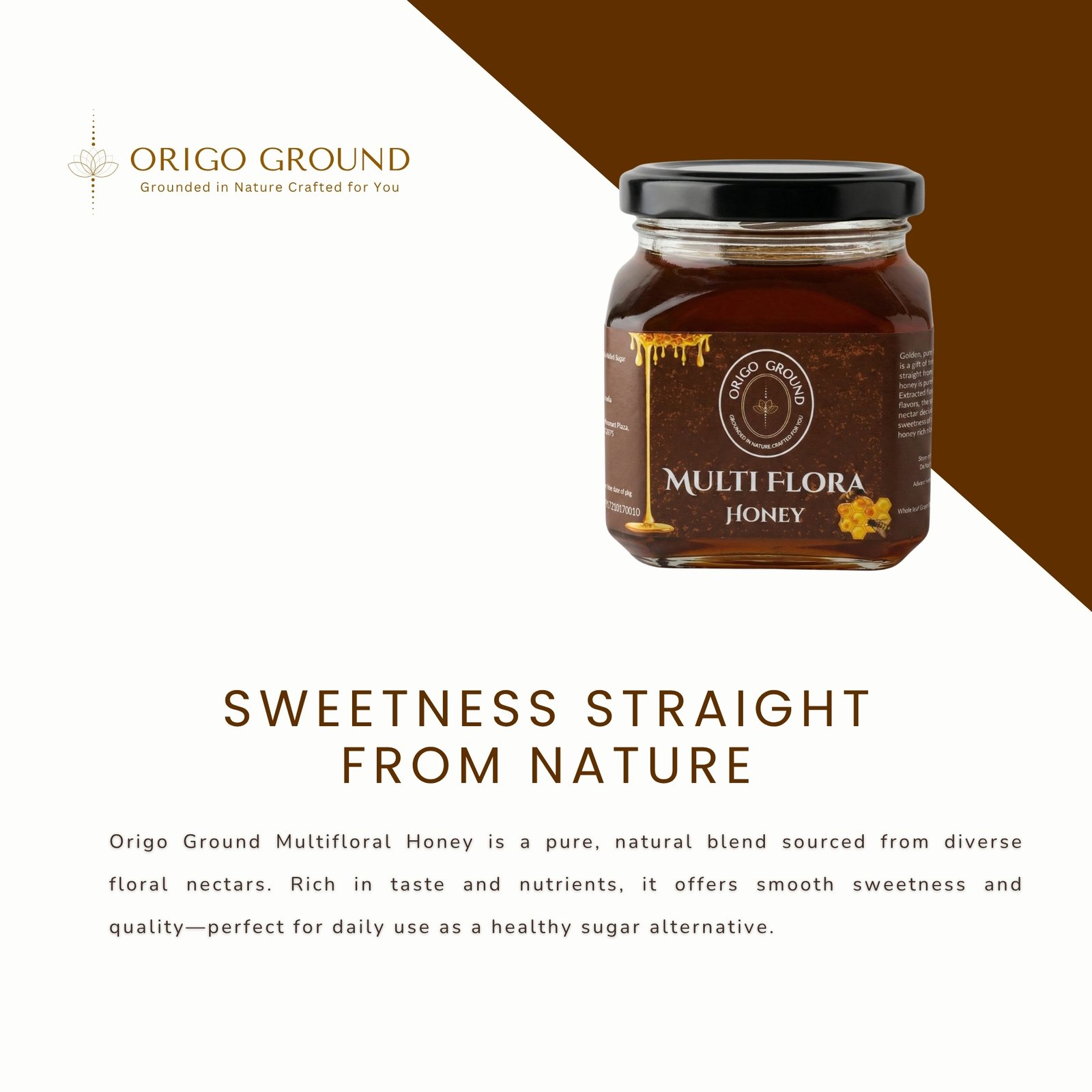 Origo Ground Pure Multi Flora Raw Honey - Image 4