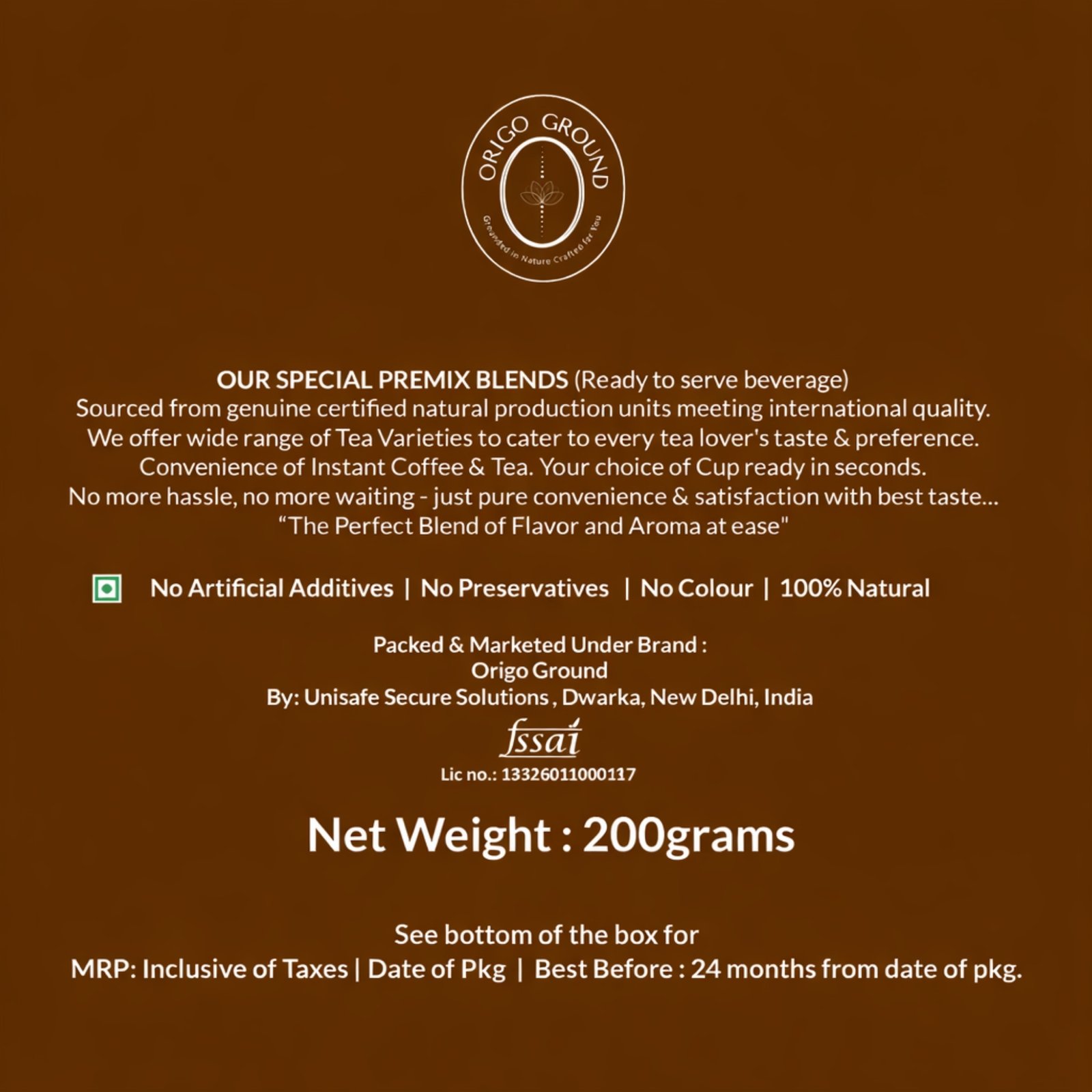 Origo Ground Masala Premix Tea Powder - Image 5