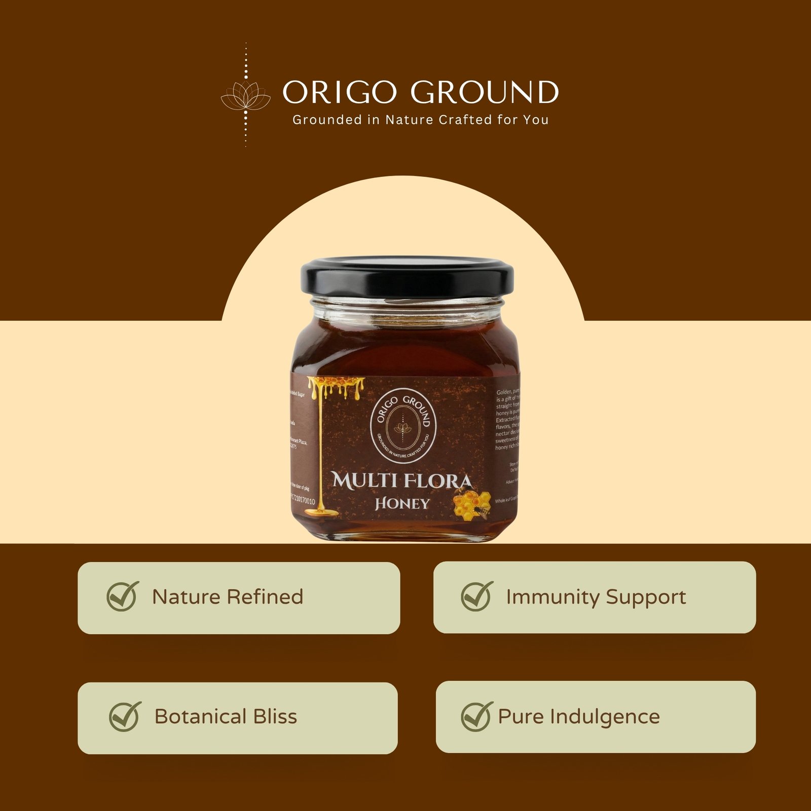 Origo Ground Pure Multi Flora Raw Honey - Image 6