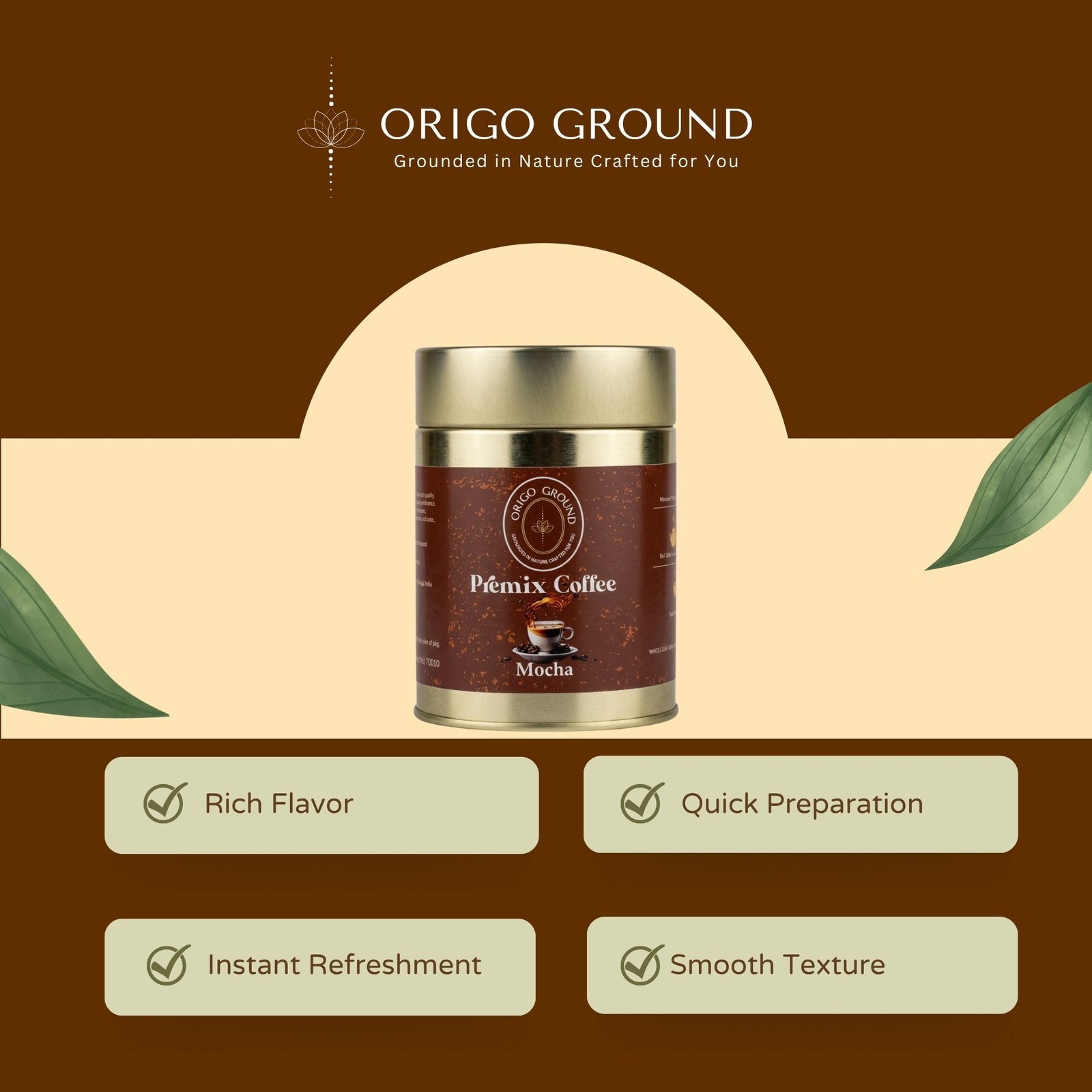Origo Ground Mocha Premix Coffee Powder - Image 6