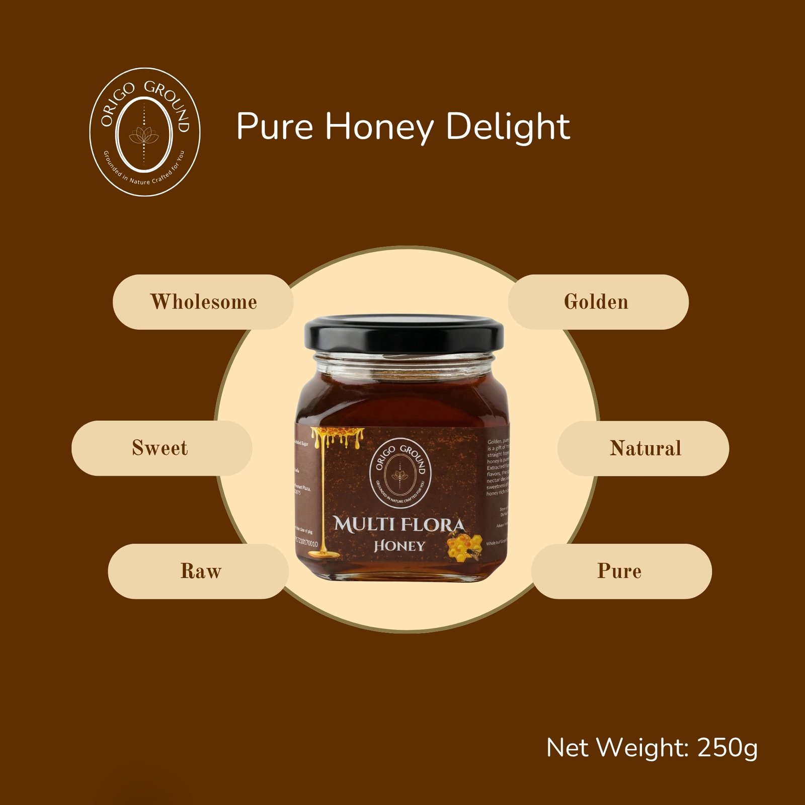 Origo Ground Pure Multi Flora Raw Honey - Image 7